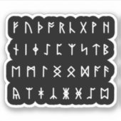Runic Alphabet [Futhorc] Aufkleber (Vorderseite)