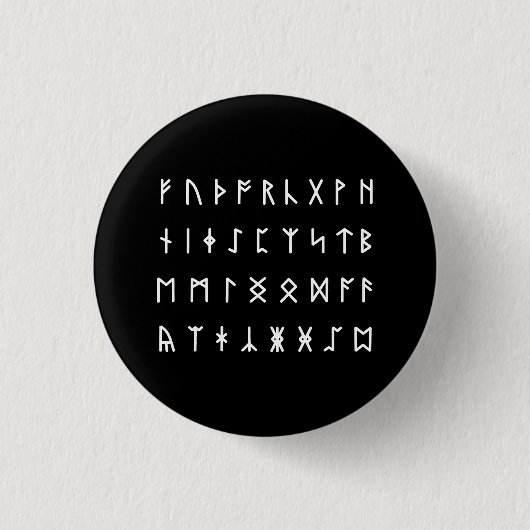 Runic Alphabet [Futhorc] Button (Vorderseite)