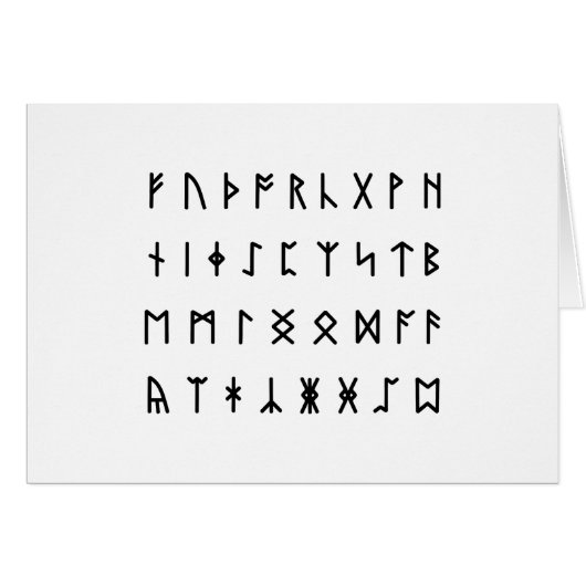 Runic Alphabet [Futhorc] Grußkarte (Vorderseite (Horizontal))