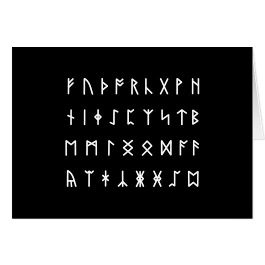 Runic Alphabet [Futhorc] Grußkarte (Vorderseite (Horizontal))