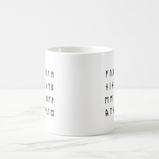 Runic Alphabet [Futhorc] Kaffeetasse (Mittel)