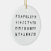 Runic Alphabet [Futhorc] Keramik Ornament (Rechts)