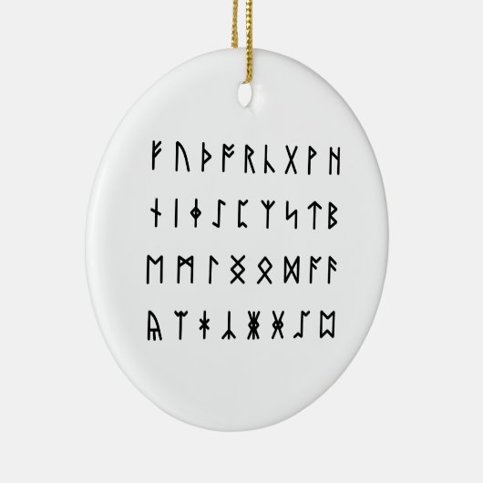 Runic Alphabet [Futhorc] Keramik Ornament (Rechts)