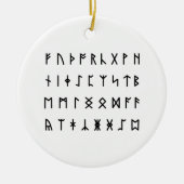 Runic Alphabet [Futhorc] Keramik Ornament (Vorne)