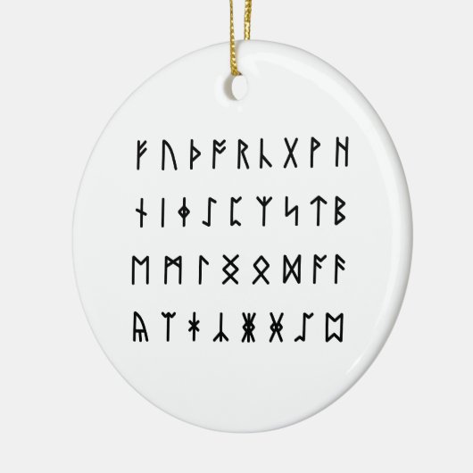 Runic Alphabet [Futhorc] Keramik Ornament (Links)