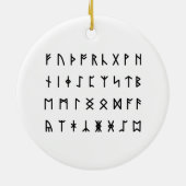 Runic Alphabet [Futhorc] Keramik Ornament (Hinten)