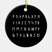 Runic Alphabet [Futhorc] Keramik Ornament (Vorne)