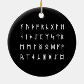 Runic Alphabet [Futhorc] Keramik Ornament (Hinten)