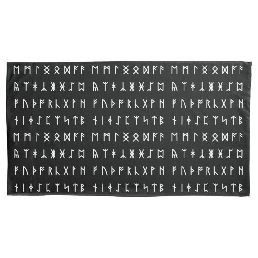 Runic Alphabet [Futhorc] Kissenbezug (Vorderseite-Links)