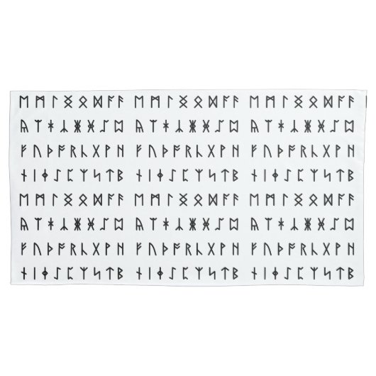 Runic Alphabet [Futhorc] Kissenbezug (Vorderseite-Links)
