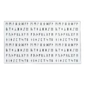 Runic Alphabet [Futhorc] Kissenbezug (Rückseite-Links)