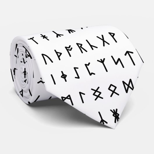 Runic Alphabet [Futhorc] Krawatte (Gerollt)
