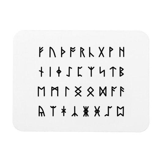 Runic Alphabet [Futhorc] Magnet (Horizontal)