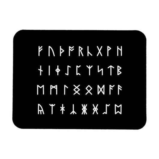 Runic Alphabet [Futhorc] Magnet (Horizontal)