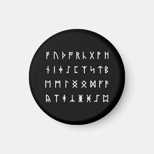 Runic Alphabet [Futhorc] Magnet (Vorne)