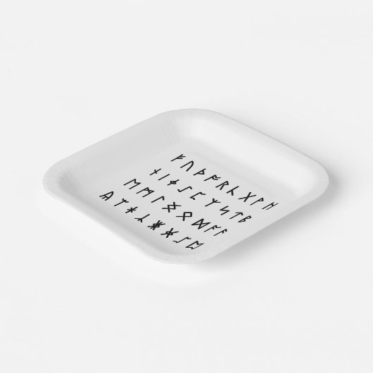 Runic Alphabet [Futhorc] Pappteller (Gewinkelt)