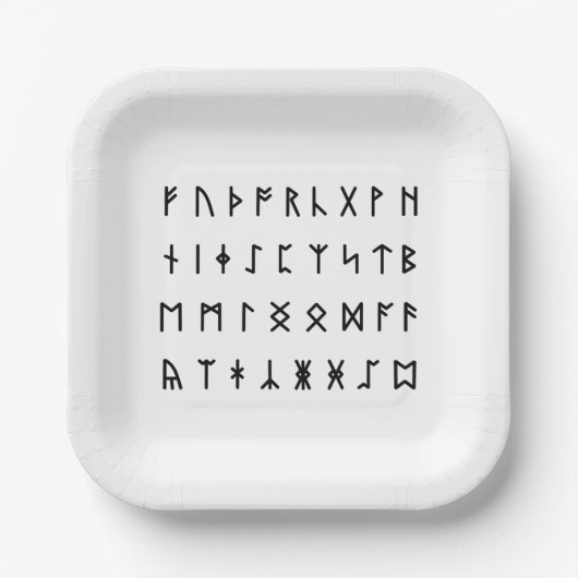 Runic Alphabet [Futhorc] Pappteller (Vorderseite)