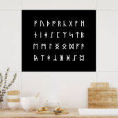 Runic Alphabet [Futhorc] Poster (Küche)
