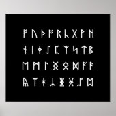 Runic Alphabet [Futhorc] Poster (Vorne)