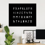 Runic Alphabet [Futhorc] Poster (Heimbüro)