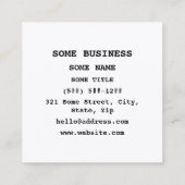 Runic Alphabet [Futhorc] Quadratische Visitenkarte (Rückseite)