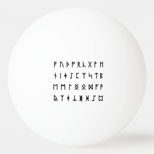 Runic Alphabet [Futhorc] Tischtennisball (Vorderseite)