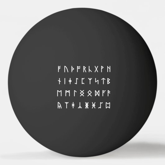Runic Alphabet [Futhorc] Tischtennisball (Vorderseite)