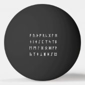 Runic Alphabet [Futhorc] Tischtennisball (Rückseite)