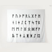 Runic Alphabet [Futhorc] Wandteppich (Vorderseite (Horizontal))