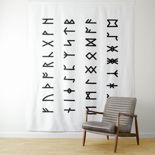 Runic Alphabet [Futhorc] Wandteppich (Beispiel)