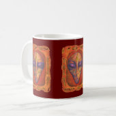 Runic roter Außerirdischer Kaffeetasse (Vorderseite Links)