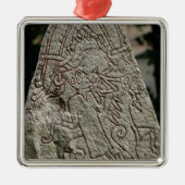 Runic Stein Silbernes Ornament (Vorne)