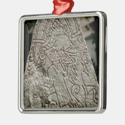Runic Stein Silbernes Ornament (Links)