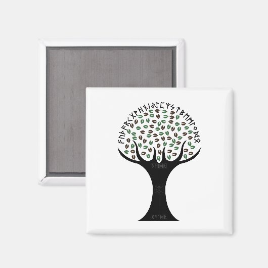 Runic Tree Magnete Magnet (Vorderseite/Rückseite)