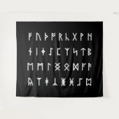 Runisches Alphabet [Futhorc] Wandteppich (Vorderseite (Horizontal))