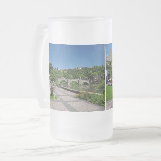 Runkel an der Lahn Mattglas Bierglas (Vorderseite Links)