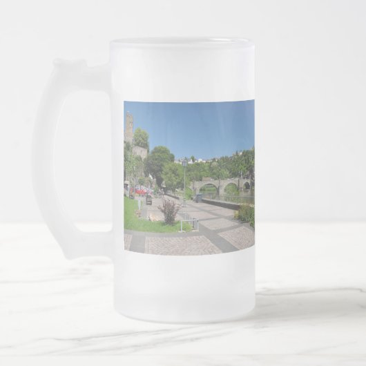 Runkel an der Lahn Mattglas Bierglas (Links)