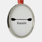 Runnable Kayak Paddle Ornament Aus Metall (Rechts)