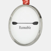 Runnable Kayak Paddle Ornament Aus Metall (Links)