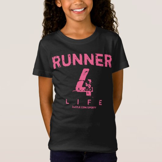 Runner 4 Life - Rosa T-Shirt (Vorderseite)