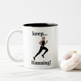 Runner Athlete Marathonläufer Zweifarbige Tasse