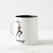 Runner Athlete Marathonläufer Zweifarbige Tasse (Vorderseite Links)