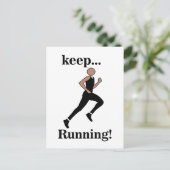 Runner Athlete Sports Postkarte (Stehend Vorderseite)