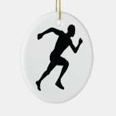 Runner Black Silhouette Shadow Keramikornament (Rechts)
