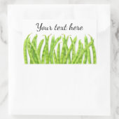 Runner Bohnen Rechteckiger Aufkleber (Tasche)