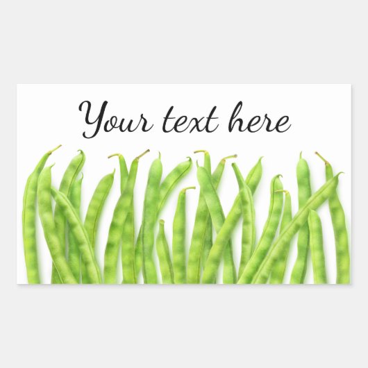 Runner Bohnen Rechteckiger Aufkleber (Vorderseite)