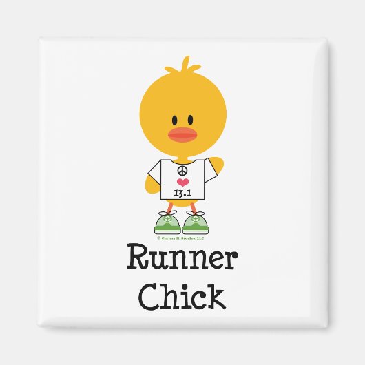 Runner Chick Half Marathon Magnet (Vorne)
