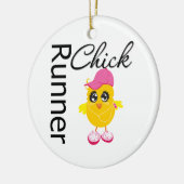 Runner Chick Keramik Ornament (Links)