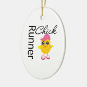 Runner Chick Keramik Ornament (Links)