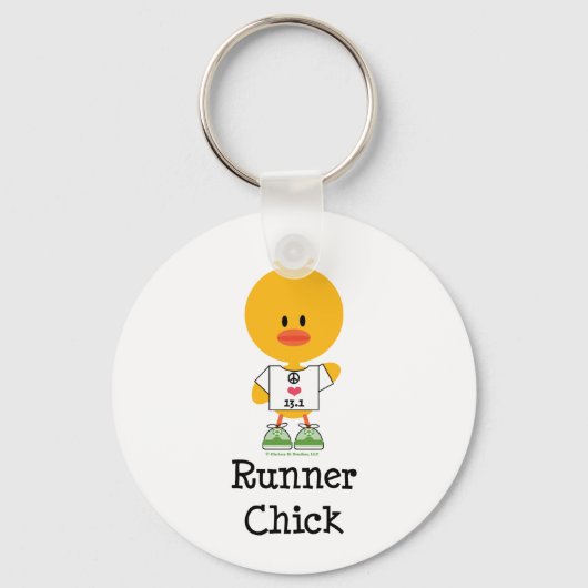 Runner Chick Peace Liebe 13.1 Schlüsselkette Schlüsselanhänger (Vorderseite)
